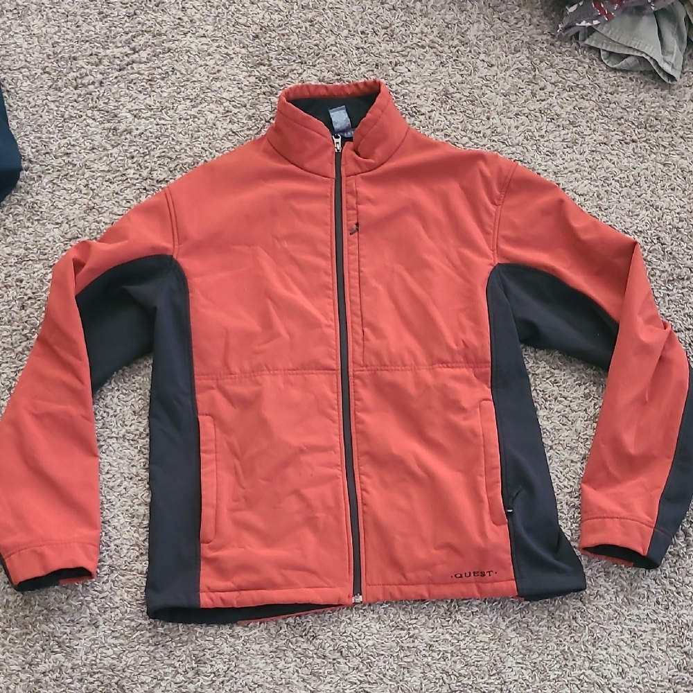 Men's Quest Orange and Black Performance Jacket